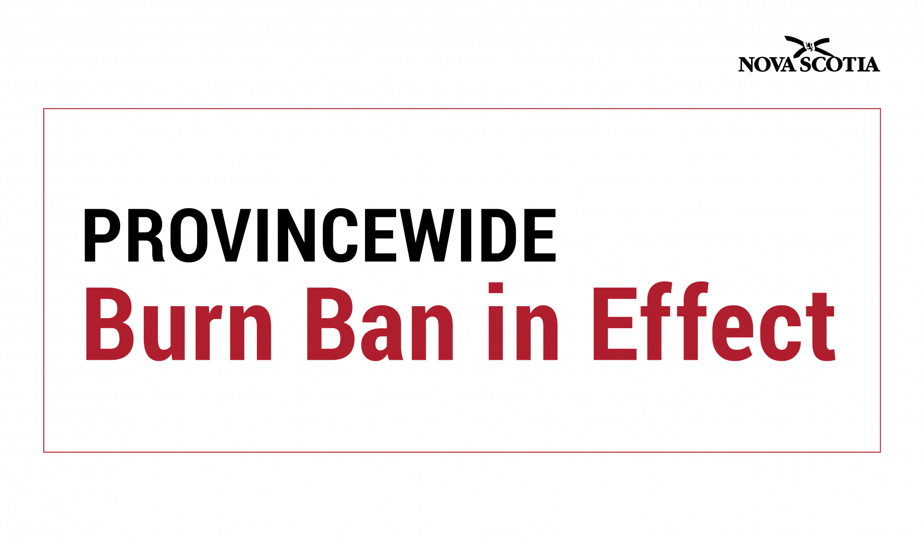 Provincewide Burn Ban graphic for online release